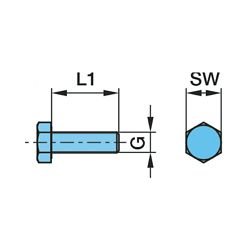 VIJAK BPW M16X45DIN933-10.9DAC