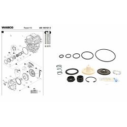 REPARATURNI SET EBS VENTILA 480106**** WABCO