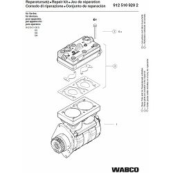 GLAVA KOMPRESORA ZA MB  -9125109202 WABCO OE