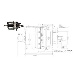 TRISTOP CILINDAR DAF 22/30, 65/65, MAX 10/8.5 bar - WABCO