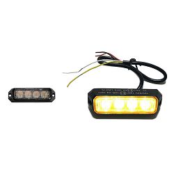 BLJESKALICA ŽUTA, 4xLED 3W, 96x28, 12/24V, R65 i R10 HOMOLOGACIJA