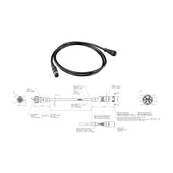 ABS SPOJNI KABEL, L-2,5m, SOCKET 7-pin + CODE A 8-pin - WABCO