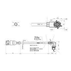 KABEL ZA KRONE PRIKOLICU, 5.5m, CODE C4-pin - WABCO