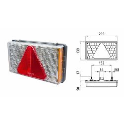 ŠTOP LAMPA MULTILED S TROKUTOM DESNA, LED 24V - ASPOCK