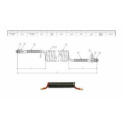 SPIRALNO CRIJEVO PREMIUM FLEX, 4m, M16X1,5 - HEX22, CRVENO - WABCO