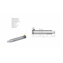 HIDRAULIČNI CILINDAR 50x40x300, L-438mm, 3/8" BSP