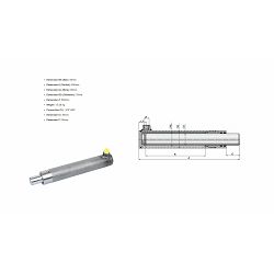 HIDRAULIČNI CILINDAR 60x50x500 , L-650mm, 3/8" BSP