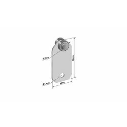 ROLER PRIKOLICE RKS80, REMENICA FI-22, ploča 78x21 mm DxŠ - KOGEL