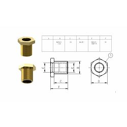 KONEKTOR ZRAKA M22 x 1.5 //  M16 x 1.5 - HEX 28 - WABCO