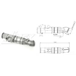 ISPUŠNA CIJEV MAN TGX, EURO5, IZLAZNA, L-739mm - DINEX