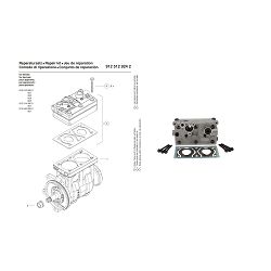 GLAVA KOMPRESORA S MEĐUPLOČOM VOLVO, RENAULT - WABCO 