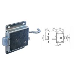 PREKLOPNA BRAVA type 1331/ZN, POCINČANA, ČETVRTASTI OTVOR 8mm STRAGA