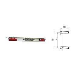 STRAŽNJI BRANIK S 24V OSVJETLJENJEM, ALUMINIJ, L-2400mm - ASPOCK