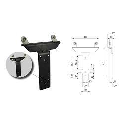 KRAJNJI PROFIL EDSCHA, L-300mm, W-57mm, presvučena KTL-om, POMAK 15mm