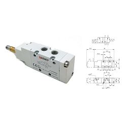 ELEKTROMAGNETNI VENTIL 2÷10bar; 5/2 monostable; Thread: G 1/8" - AIGNEP