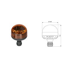 ECO ROTIRKA 10-30V, NARANČASTA LED, H-172, FI-128, 17W, Double Flash - VIGNAL