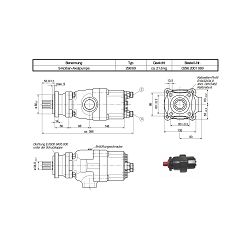 PUMPA 296/69, 77cm3/r, 38,5cm3/r - MEILLER