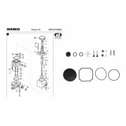 REP. SET ELEKTROMAGNETSKOG VENTILA VRATIJU - WABCO