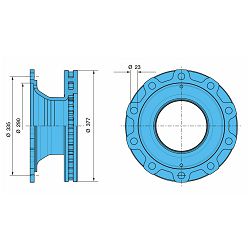 DISK PLOČA BPW 0251.00, 377mmx45mm