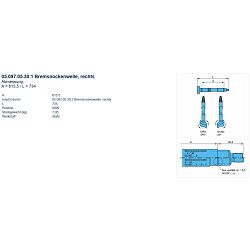 KOČIONA POLUGA BPW FI42  A = 615,5 / L = 734