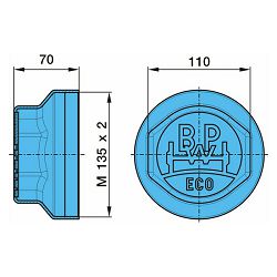 POKLOPAC GLAVČINE BPW EXO M135X2/SW110