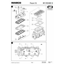 MEĐUPLOČA KOMPRESORA S BRTVILIMA WABCO