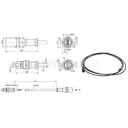 KABEL SENZORA ABS-A 3,80M - WABCO